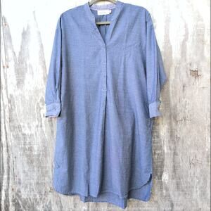 Mersea Essential Shirt Dress Size SM/M Blue Chambray Beach Nautical Coastal